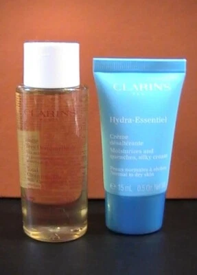 CLARINS PARIS - Crema sedosa Hydra-Essentiel y aceite limpiador total - 2 NUEVOS VIAJES Foto 1 de 4