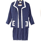 Vintage Kathie Lee Plaza South 2-Piece Dress Jacket Women's Size 10 Pinstripe