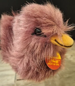 Steiff Duck 073786 Pink Plush w/ Tags KNOPF IM OHR Germany Vintage Original - Picture 1 of 4