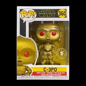Funko Pop! Star Wars #360 C-3PO (Oro Metálico con Ojos Rojos) + Protector *Como Nuevo* - Imagen 1 de 12