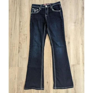 Cowgirl Hardware Dark Wash Bootcut Jeans, Youth Size 12 (k5) - Picture 1 of 10