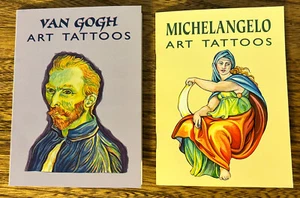 (8) New Michelangelo & Van Gogh Art Tattoos Booklets - Picture 1 of 5