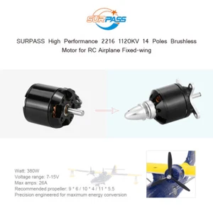 SURPASS 2216 1120KV Motor 14 Poles 12 Slot Brushless Motor for RC Airplanes J5Z0 - Picture 1 of 7