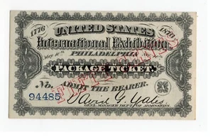 EXPOSICIÓN INTERNACIONAL - 1876 - FILADELFIA - BOLETO PAQUETE - Imagen 1 de 2
