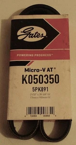 Gates  Micro-V Serpentine Belt   5PK891	K050350 - Picture 1 of 2