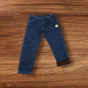 Pantalones de mezclilla forrados de lana Wrangler 5 estrellas premium carpintero 36X30 para hombre 94FLWSW - Imagen 1 de 11