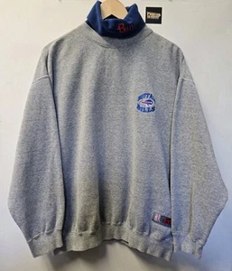 Vtg 90s Buffalo Bills Turtle Neck Sweatshirt L NFL Football The Edge - Picture 1 of 10