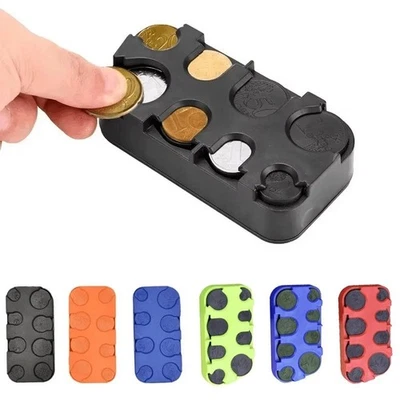 Euro Coin Dispenser Wallet Coin Box Organizer Holder For Car Bus Money Storage