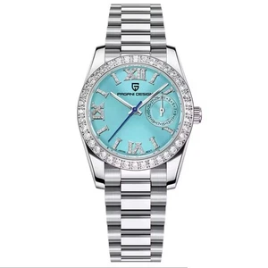 Pagani Design Damen Armbanduhr 32mm Saphirglas Edelstahl Quarzuhr Luxus Neu - Bild 1 von 6
