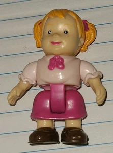 Vtg Keenway Dollhouse My Happy Family Girl Sister Figure Blonde Hair 2 1/8” - Picture 1 of 10