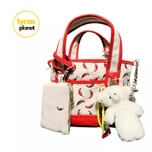 Madden Girl Chili Pepper Mini Tote Crossbody Bag with Charms and Keychain NWT - Picture 1 of 7