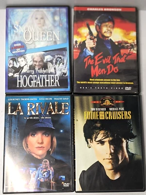 Lote DVD de películas fuera de servicio - The Evil That Men Do, Eddie And The Cruisers, Snow Queen, en muy buena condición+ Foto 1 de 2