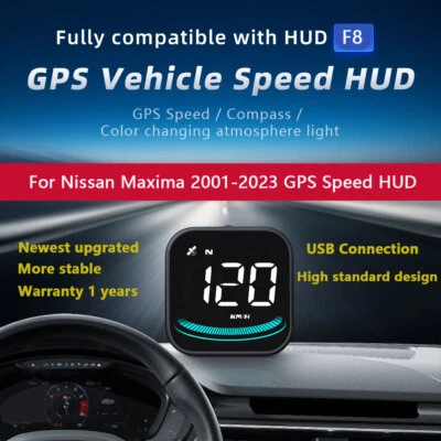 For Nissan Maxima 2002-2020 HUD Head GPS Speedometer Digital Display Warning - image 1 of 4