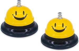 2 Pack Call Bell, 3.35" Diameter Metal Service Bell for Desk, Hotels,... - Picture 1 of 7