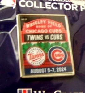 2024 Minnesota Twins Chicago Cubs pin Wrigley Field NY MLB c45970 - Picture 1 of 5