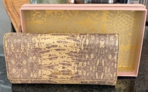 Miu Miu Snakeskin Tan Long Wallet Leather Excellent Preowned Condition - Picture 1 of 14