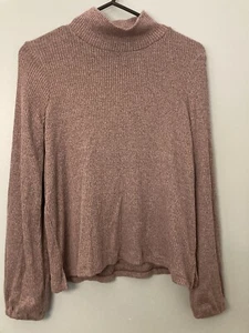 Madewell Damenpullover XXS geripptes Oberteil mit gemischtem Ausschnitt lila beheizt Lavendel - Bild 1 von 5