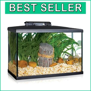 Complete 5 Gallon Glass Aquarium Starter Kit with LED Lighting and Filter - Picture 1 of 9