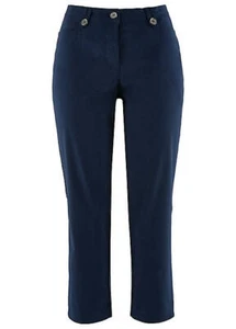LADIES BPC COLLECTION /BON PRIX BENGALINE CROPPED TROUSERS UK 22 BNEW - Picture 1 of 6