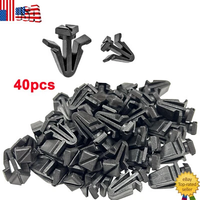 Clip de rejilla de 40 piezas, negro para Nissan: 01553-03831; 62318-01WOO Foto 1 de 4