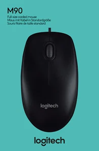 Logitech M90 Computer Maus USB Optisch schwarz 1000 dpi 3 Tasten - Bild 1 von 2