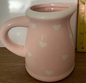 Pink Pitcher with White Hearts - Picture 1 of 7