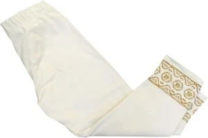Epic Threads Girl Glitter Border Capri Leggings White Medium 54-56" 63-74lbs - Picture 1 of 3