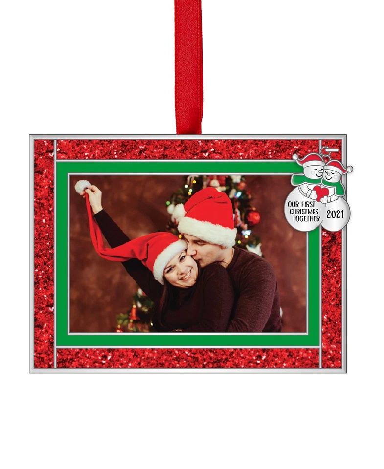 Ganz 4′′ Marco Adorno Muñecos de Nieve ‘Nuestra Primera Navidad Juntos’ Rojo/Plateado Foto 1 de 1
