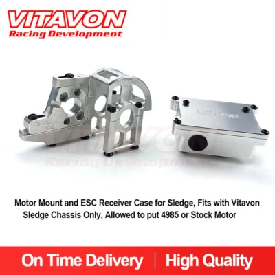 Vitavon redesigned Motor Mount and ESC Receiver Case for Sledge Silver - Image 1 of 4