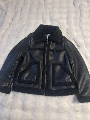 Chaqueta de vuelo para mujer Sherpa forrada de cuero de oveja S Foto 1 de 4