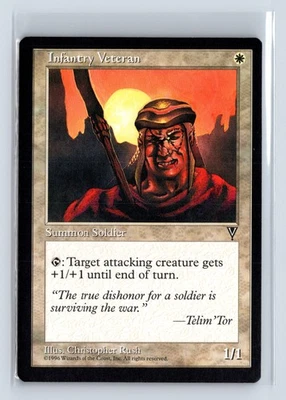 (3x) INFANTRY VETERAN – MTG Magic the Gathering Card – Visions – Common - Image 1 of 4