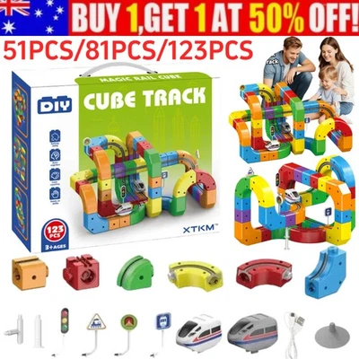 2025 New klick Rail Electric Train Set, Electric Train Set 3D Stem Learning Toy - image 1 of 4