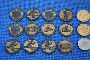 Older Boy Scout Brass Sports Medals-Award AMF EXPLORER FITNESS PROGRAM BSA 1950s - Picture 1 of 15