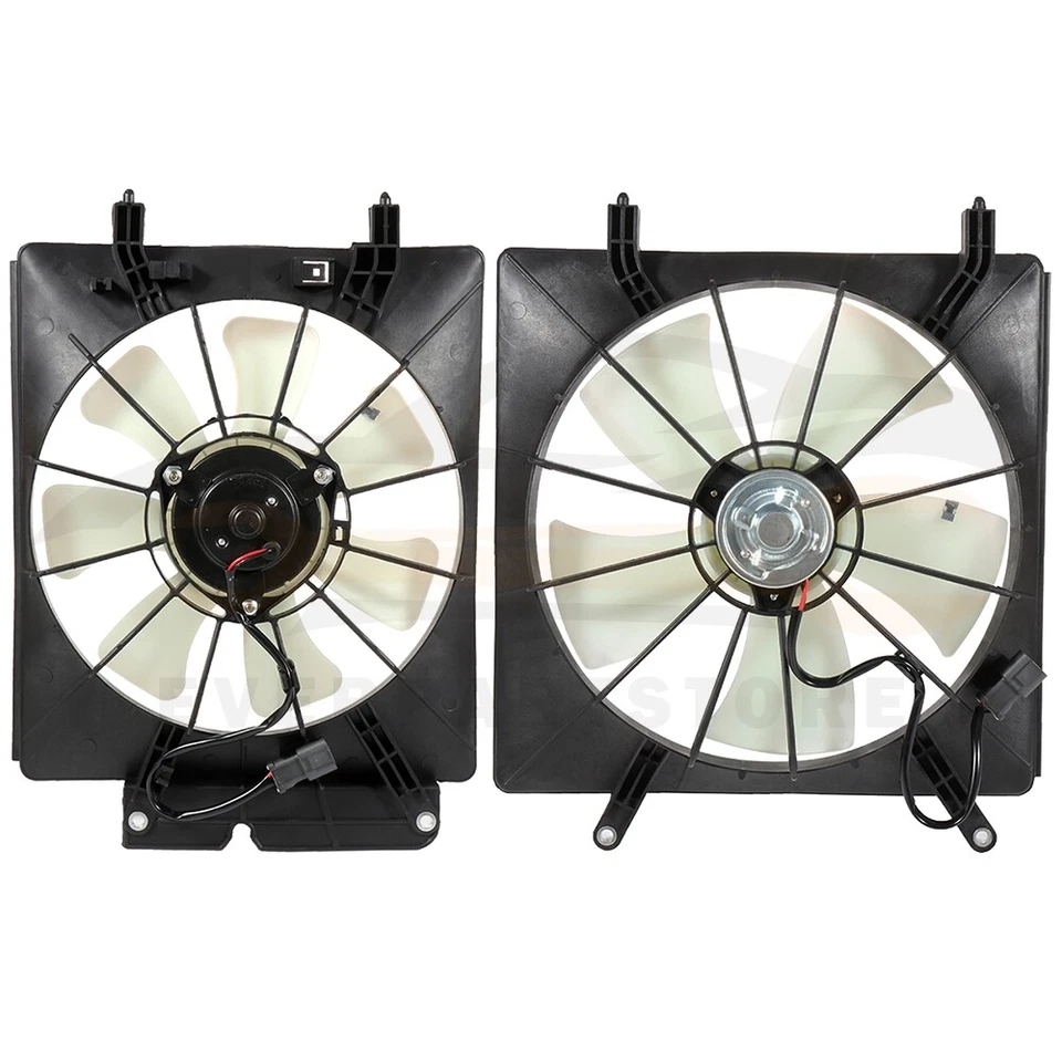 Conjunto de ventilador condensador radiador 2,4 L 2003-2006 Honda Element 2 piezas Foto 1 de 4