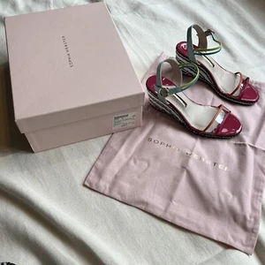 Sophia Webster Sandals Lucita Mid Espadrille Wedge Colorful Shoes 39.5 US 9.5 - Picture 1 of 11