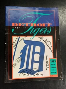 Sparky Trammell 1993 Lou Whitaker Fielder Deer automático firmado a mano tigres de Detroit - Imagen 1 de 10