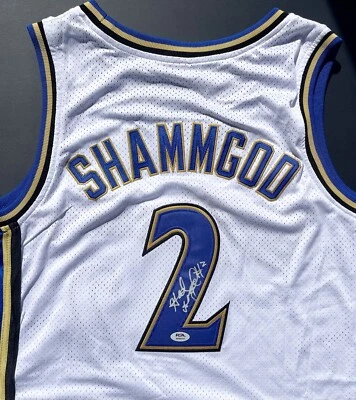 God Shammgod Signed Autographed Washington Wizards Jersey Psa/Dna Coa Providence - Image 1 of 4