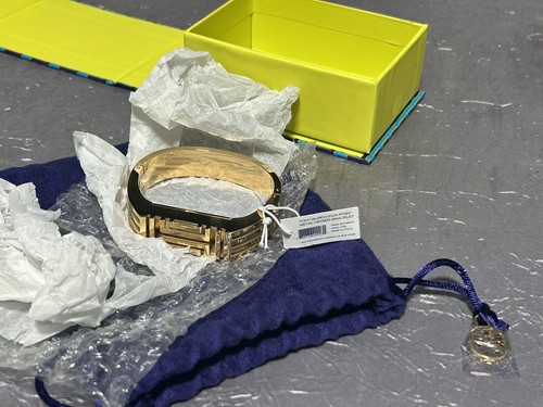 TORY BURCH Bracciale con cerniera Tori Burch Fitbit tono oro nuovo con scatola con etichette sacchetto