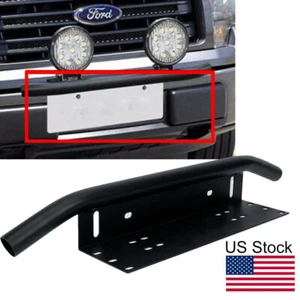 Bull Bar Front Bumper License Plate Mount Bracket Led Work Light Holder Offroad - Picture 1 of 9
