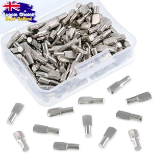 150Pcs 5mm Shelf Support Pins Kit - Nickel Plated Spoon Shape Cabinet Pegs - Picture 1 of 12