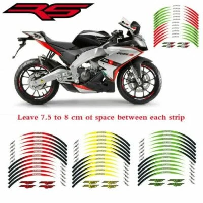 Para Aprilia RS 20/125/250 LLANTA LOGO RUEDA PEGATINA CALCOMANÍAS CINTA ESTÉREO PASTERS Foto 1 de 4