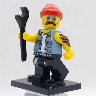 Minifigura coleccionable LEGO serie 10 CMF mecánico de motocicletas - 71001 Foto 1 de 4