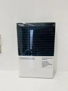 CALVIN KLIEN PRINT ESSENTIAL MIDNIGHT KISSENBEZUG PAAR 65 X 65 BAUMWOLLE PAAR NEU. - Bild 1 von 4