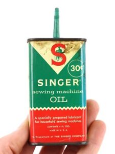 Vintage Singer Sewing Machine Handy Oiler Advertising Tin Oil Can Antique Old