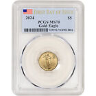 2024 American Gold Eagle 1/10 oz $5 - PCGS MS70 First Day Issue