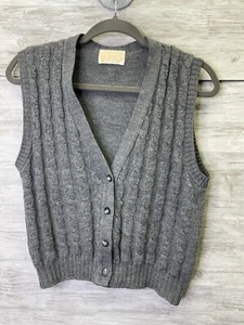 Pendleton maglione gilet taglia S donna grigio maglia lana vergine senza maniche - Foto 1 di 6