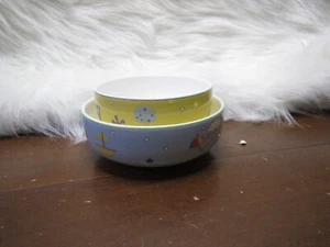 hankook chinaware child/baby bowls set (2) zoo 0997 pattern korea Penguin train - Picture 1 of 10