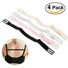 Women Nonslip Elastic Adjustable Band Bra Strap 4 Pcs Holder Strap Back Clip