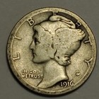 New ListingNicer Low Mintage 1916 S Winged Liberty Head Mercury Dime