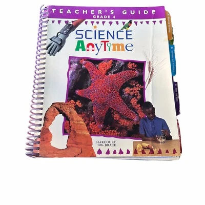 Harcourt Science Anytime Grade 4 Teacher's Guide 1995 Spiral Bound Units A-E Foto 1 de 4